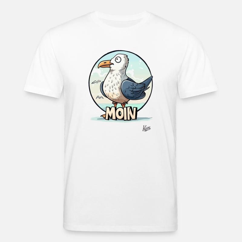 Drôle de mouette dit « Moin » - T-shirt bio CREATOR Stanley/Stella Unisexe - blanc