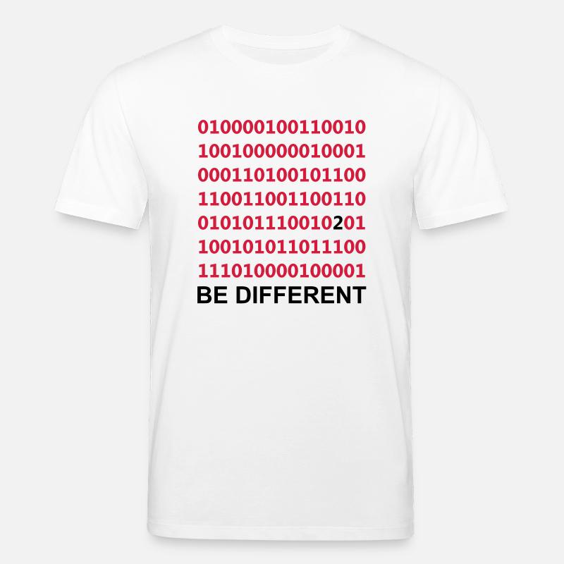 Be Different - Binary - Digital - Stanley/Stella CREATOR Unisex Organic T-Shirt - white
