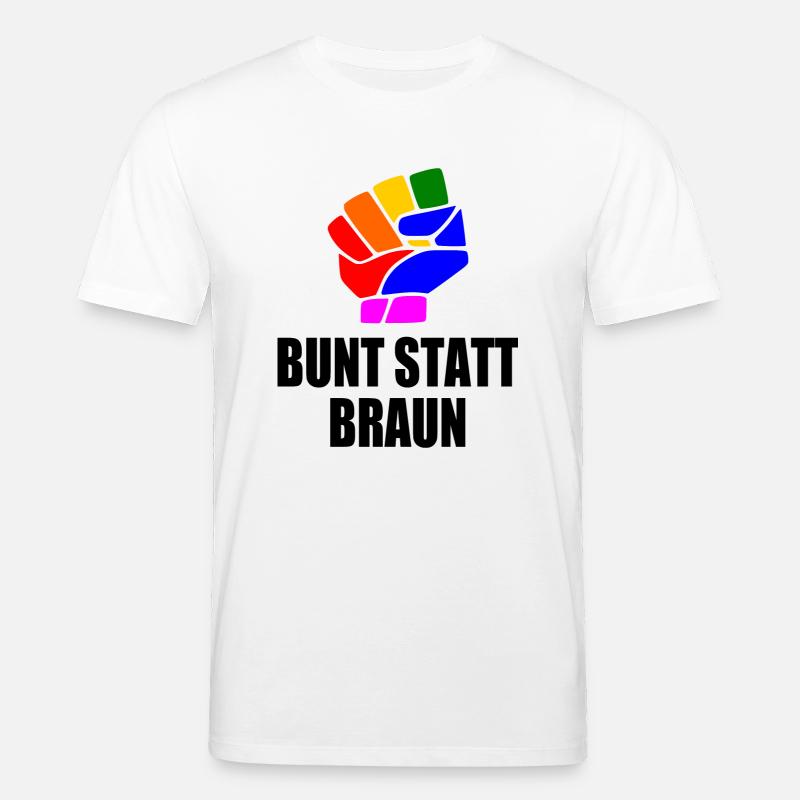 bunt statt braun - Stanley/Stella Unisex Bio-T-Shirt CREATOR  - Weiß