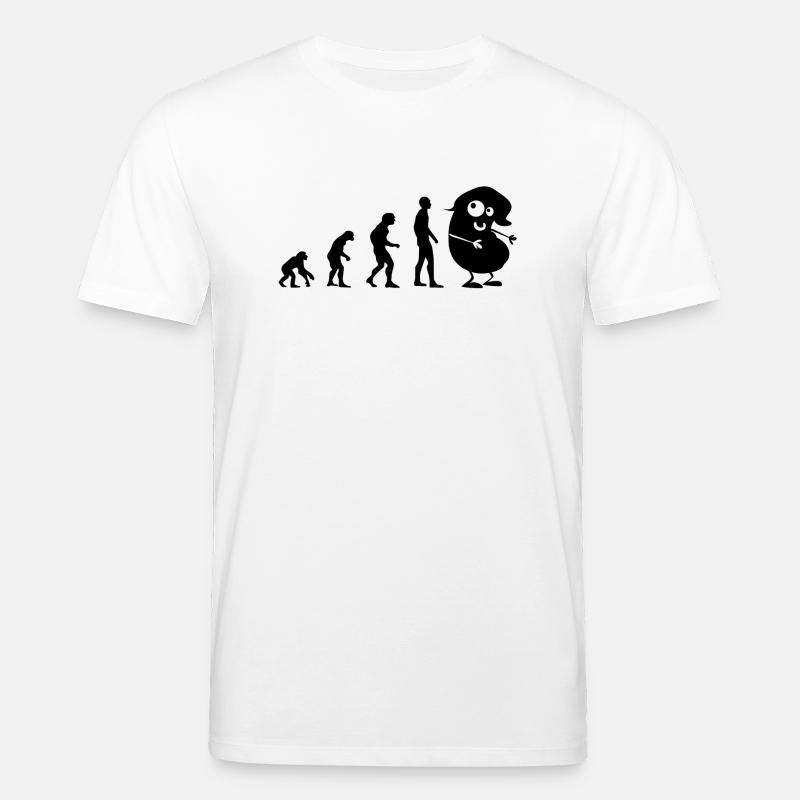 Evolution - la fève - T-shirt bio CREATOR Stanley/Stella Unisexe - blanc