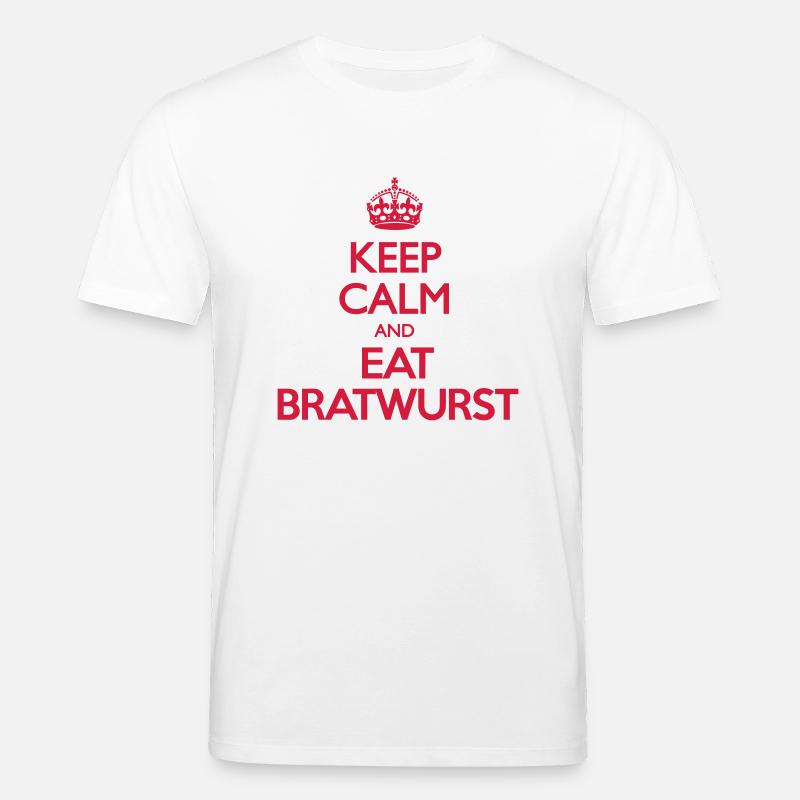 Keep Calm and a Bratwurst - Stanley/Stella Unisex Bio-T-Shirt CREATOR  - Weiß