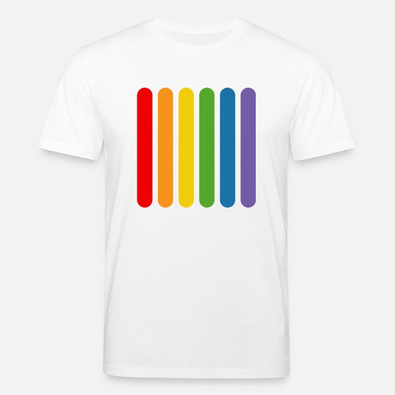 Staebchen arc-en-ciel - T-shirt bio CREATOR Stanley/Stella Unisexe - blanc