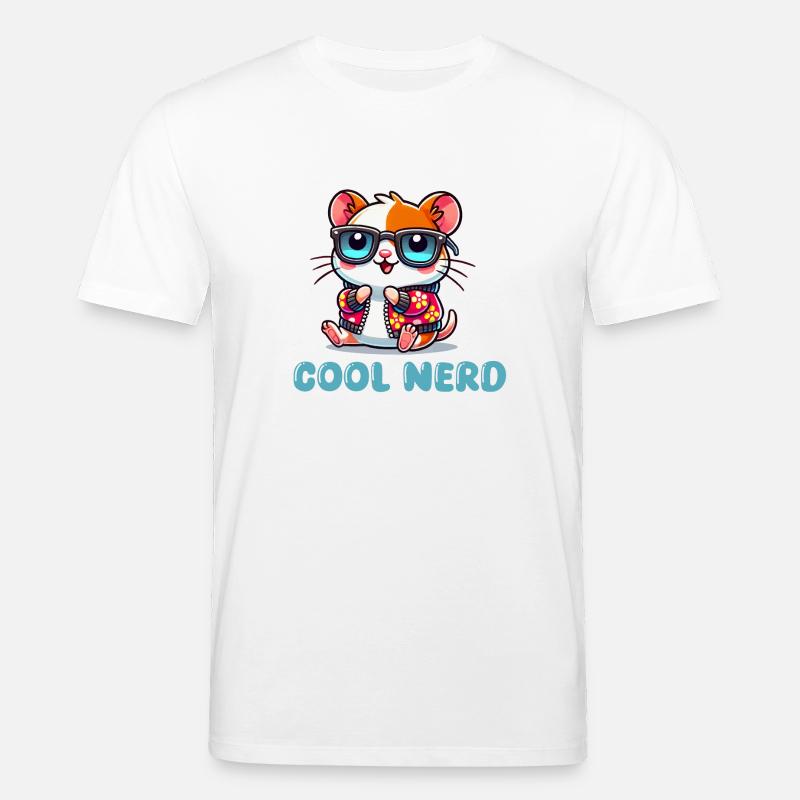 hamster comic cool nerd - Stanley/Stella Unisex Bio-T-Shirt CREATOR  - Weiß