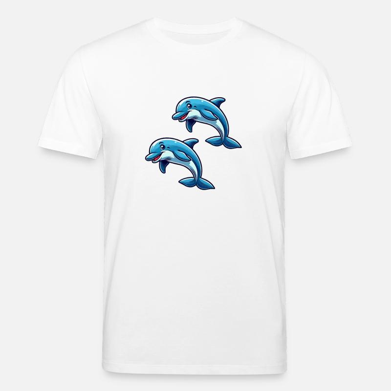 Delfin Delphine Comic - Stanley/Stella Unisex Bio-T-Shirt CREATOR  - Weiß