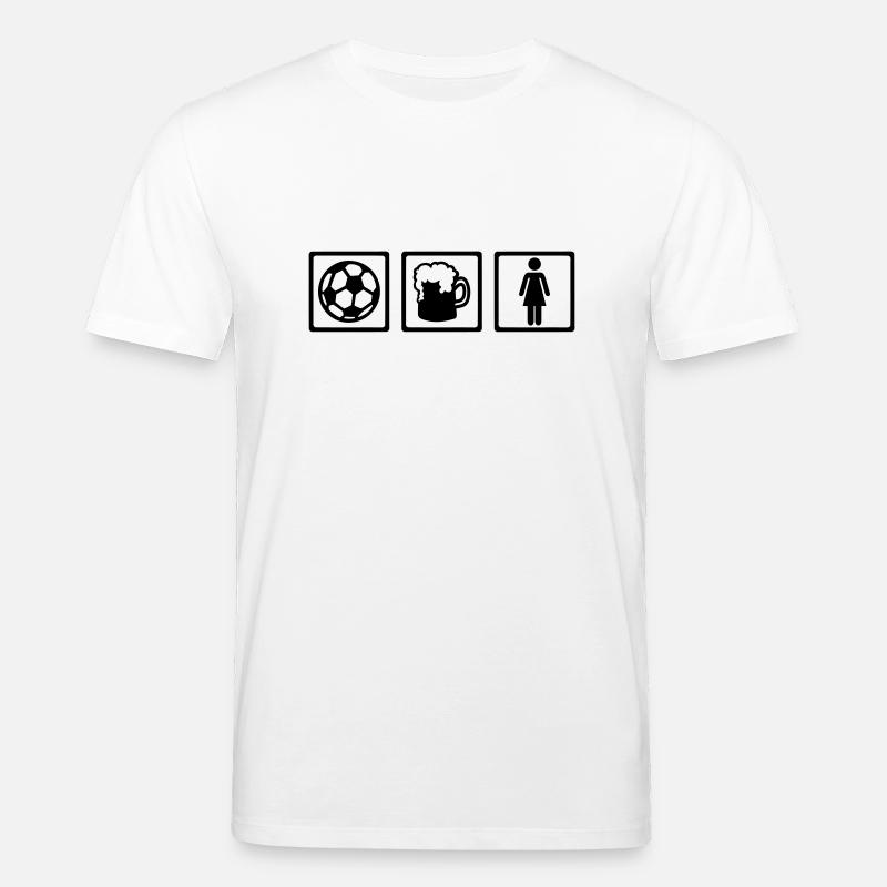 Fußball Bier - Stanley/Stella Unisex Bio-T-Shirt CREATOR  - Weiß