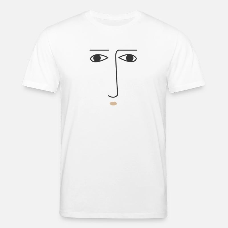 Gesicht Shirt Geschenk - Stanley/Stella Unisex Bio-T-Shirt CREATOR  - Weiß