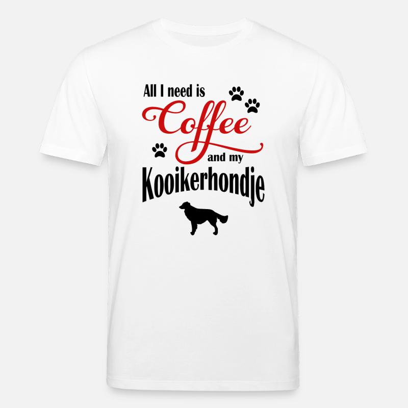 Kooikerhondje Coffee - Stanley/Stella Unisex Bio-T-Shirt CREATOR  - Weiß