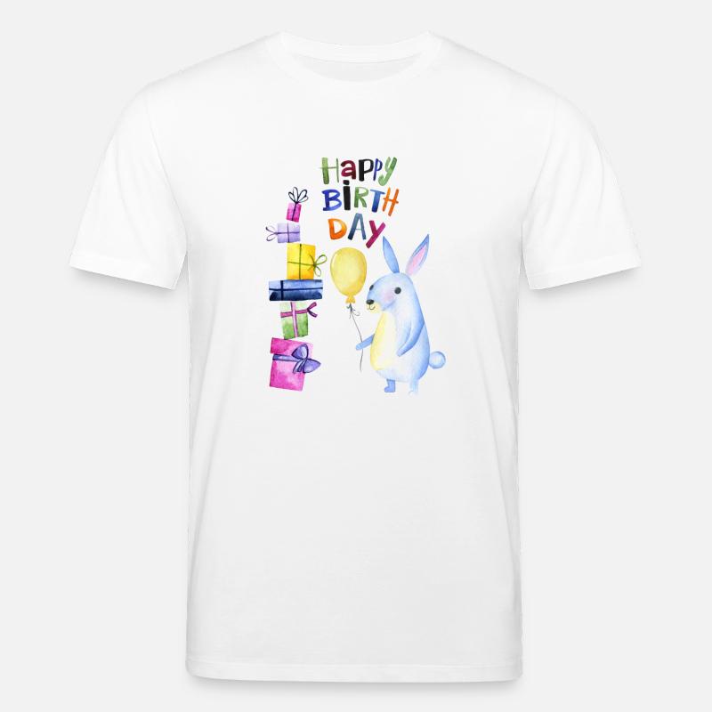 Happy Birthday kleiner Hase - Stanley/Stella Unisex Bio-T-Shirt CREATOR  - Weiß