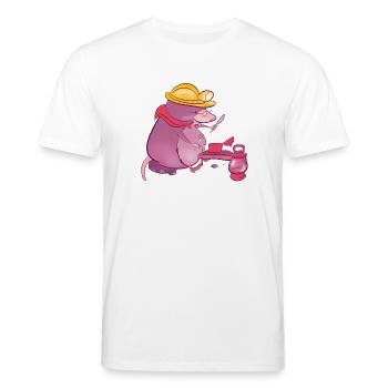 taupe - T-shirt bio CREATOR Stanley/Stella Unisexe - blanc - Devant - Alina (178cm) & Michal (187cm)