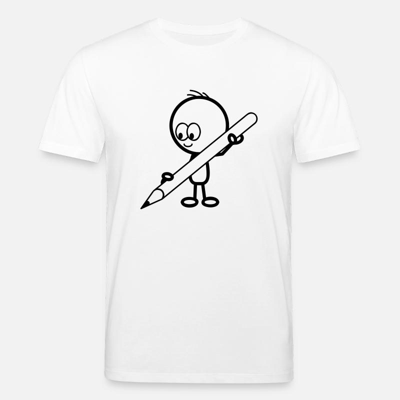 mann_mit_stift - Stanley/Stella CREATOR Unisex Organic T-Shirt - white