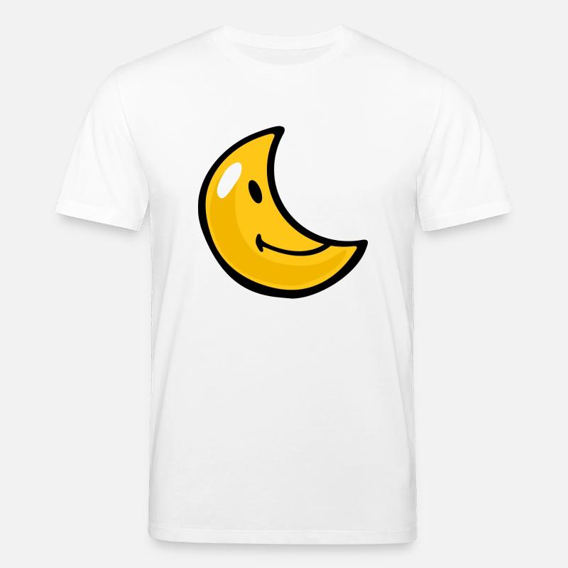 Smiley Crescent Moon - Stanley/Stella Unisex Bio-T-Shirt CREATOR  - Weiß