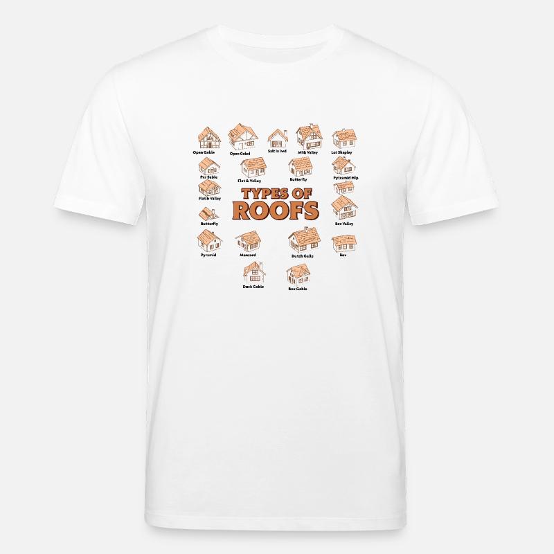 Arten von Dächern Dacharchitekturstile - Stanley/Stella Unisex Bio-T-Shirt CREATOR  - Weiß