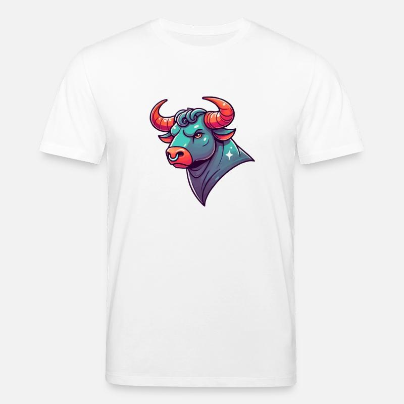 stier cartoon - Stanley/Stella Unisex Bio-T-Shirt CREATOR - Weiß