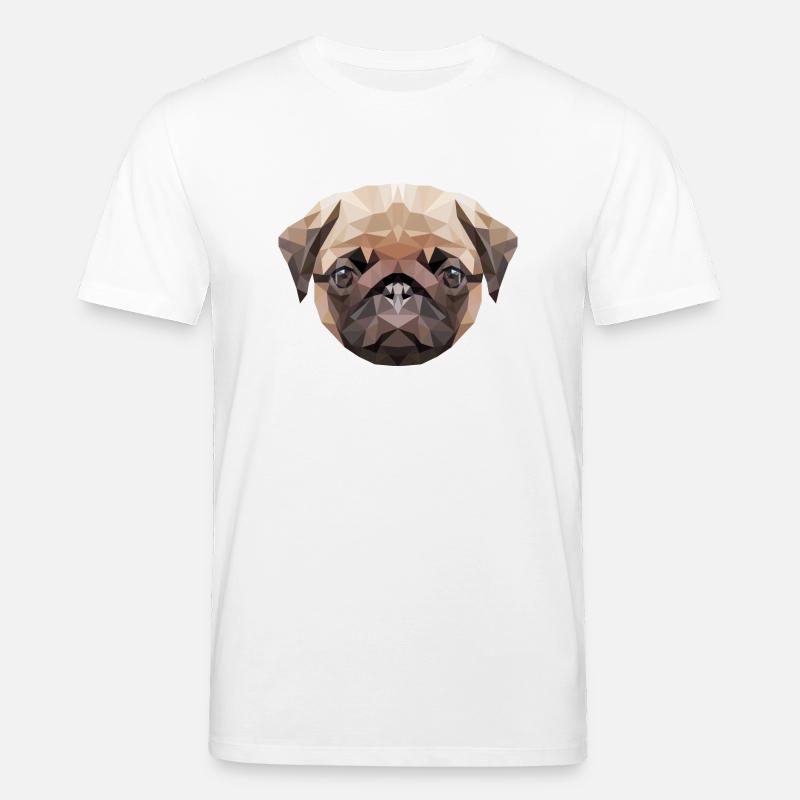 süsser Mops Pug - Stanley/Stella Unisex Bio-T-Shirt CREATOR  - Weiß