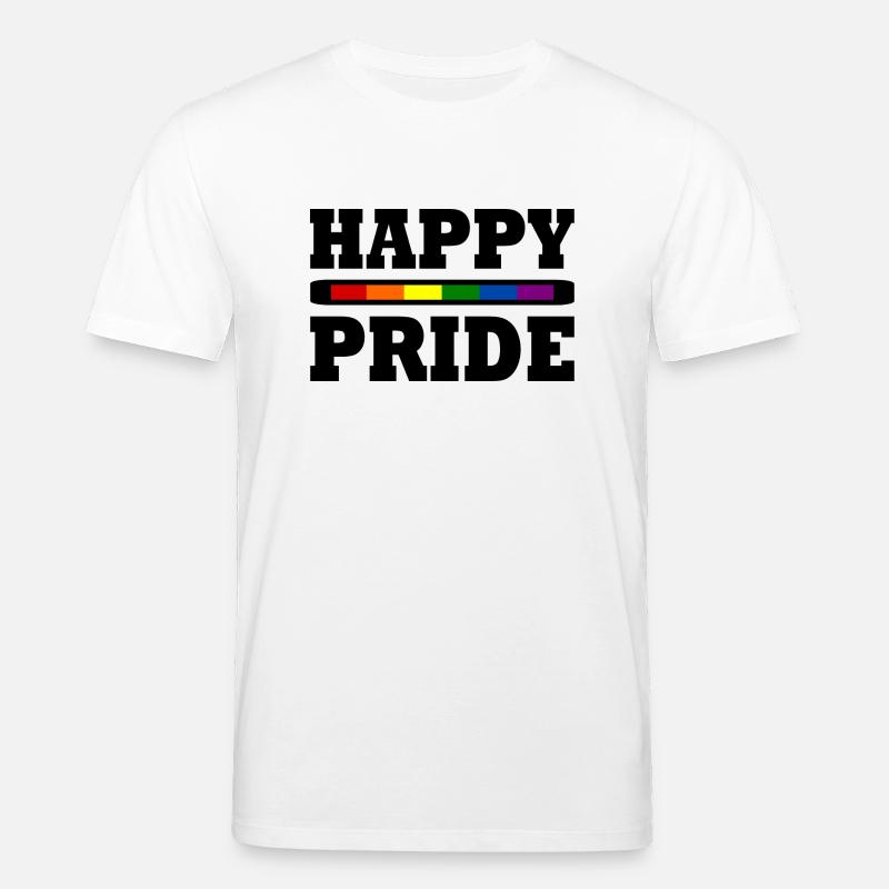 Happy pride - Stanley/Stella Unisex Bio-T-Shirt CREATOR  - Weiß