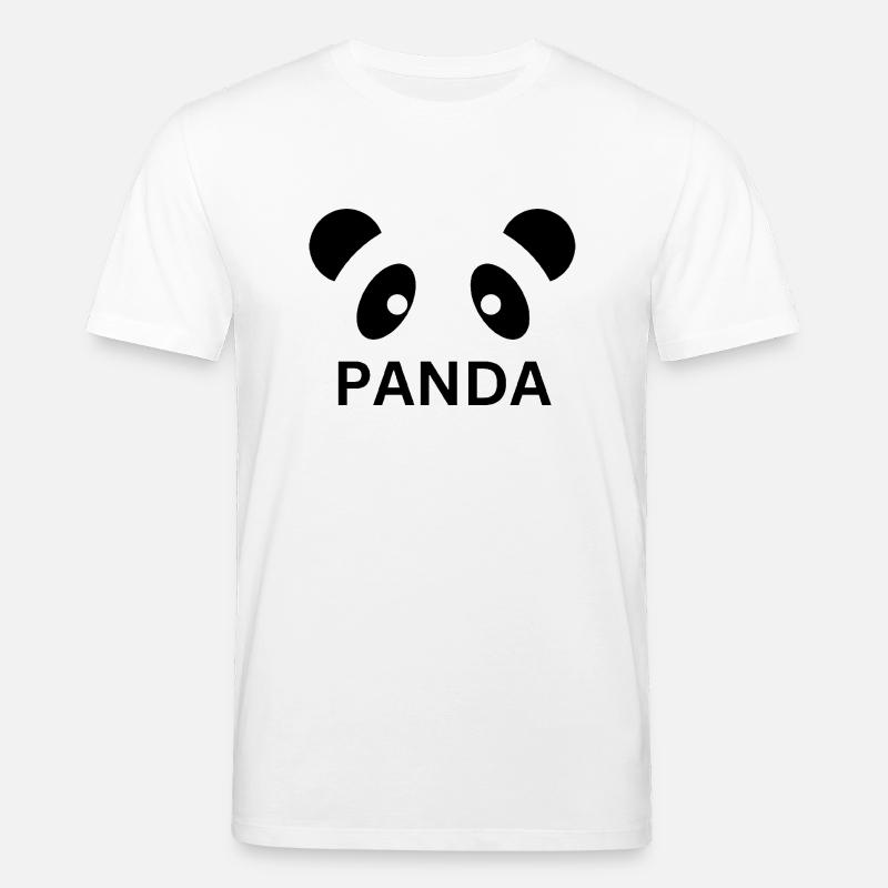 Conception du visage de panda - T-shirt bio CREATOR Stanley/Stella Unisexe - blanc