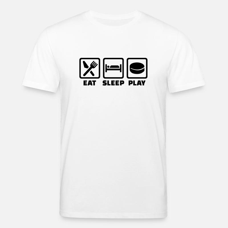 Eat Sleep Hockey - T-shirt bio CREATOR Stanley/Stella Unisexe - blanc