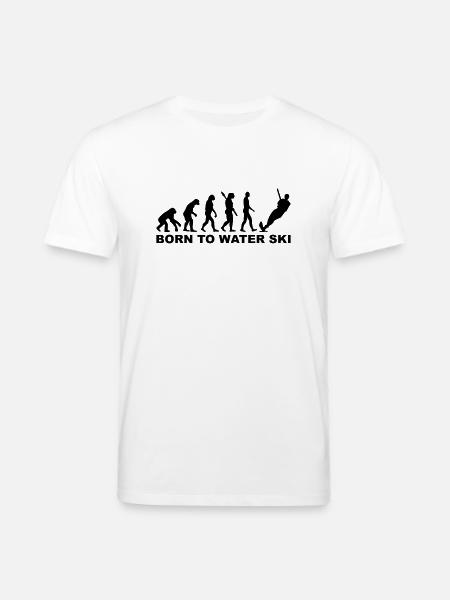 Evolution Water ski - T-shirt bio CREATOR Stanley/Stella Unisexe - blanc