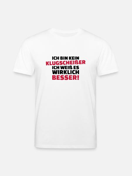Klugscheißer - Stanley/Stella Unisex Bio-T-Shirt CREATOR  - Weiß