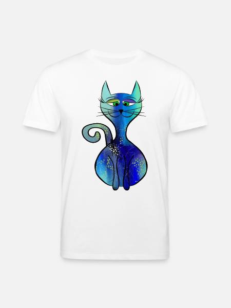 Katze - Stanley/Stella Unisex Bio-T-Shirt CREATOR  - Weiß