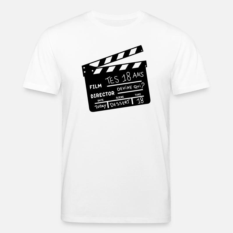 18 Kino klatschen - Stanley/Stella Unisex Bio-T-Shirt CREATOR  - Weiß