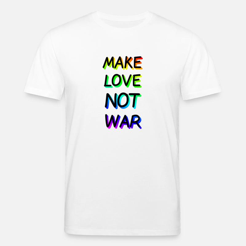 Make Love not War Regenbogen - Stanley/Stella Unisex Bio-T-Shirt CREATOR  - Weiß