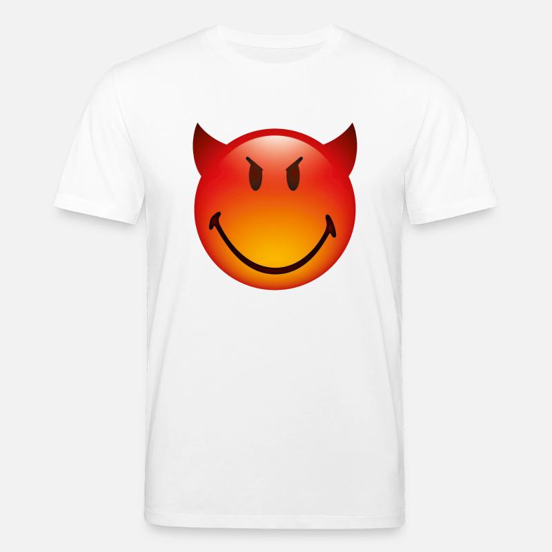Smiley Glossy Devil - Stanley/Stella Unisex Bio-T-Shirt CREATOR  - Weiß