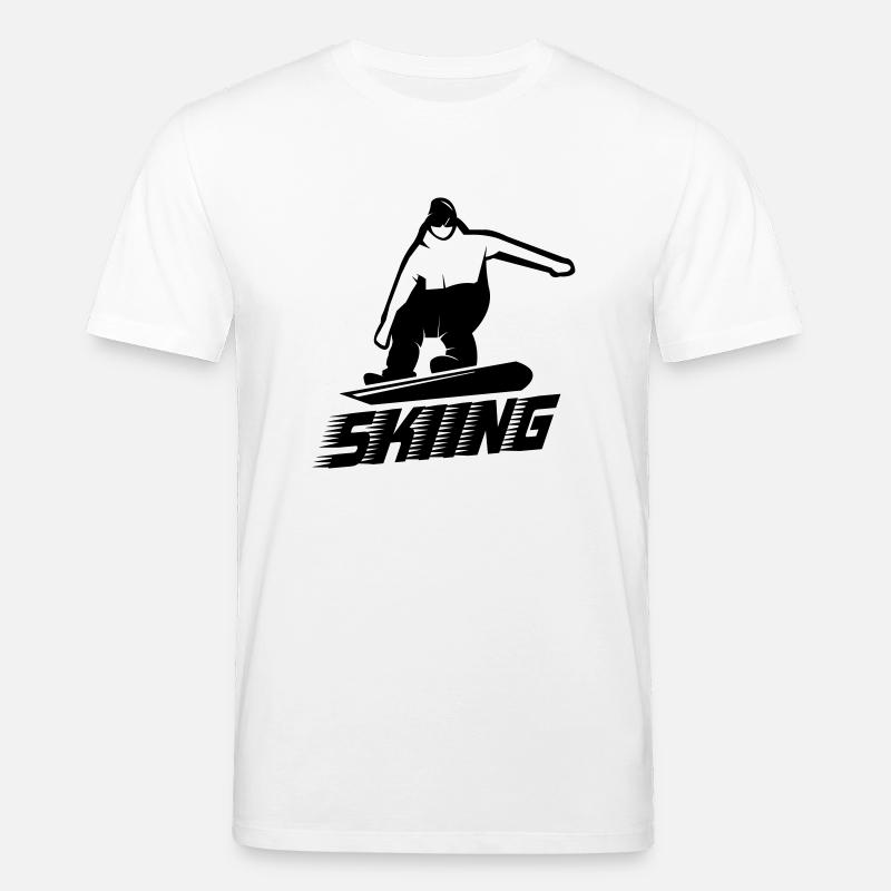 Ski Snowboard - T-shirt bio CREATOR Stanley/Stella Unisexe - blanc