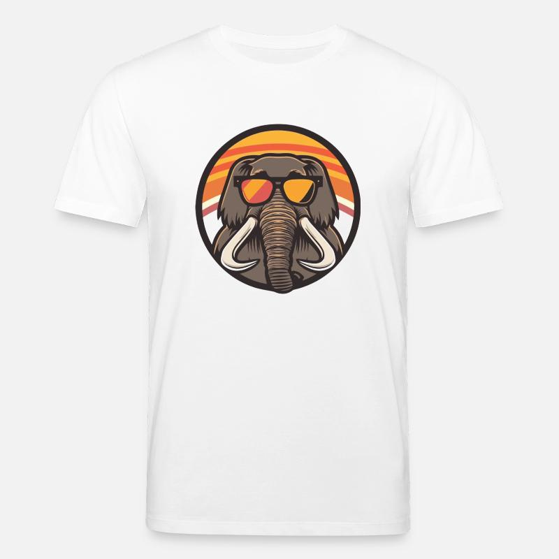 Mammoth Comic Elephant Cool - Stanley/Stella CREATOR Unisex Organic T-Shirt - white