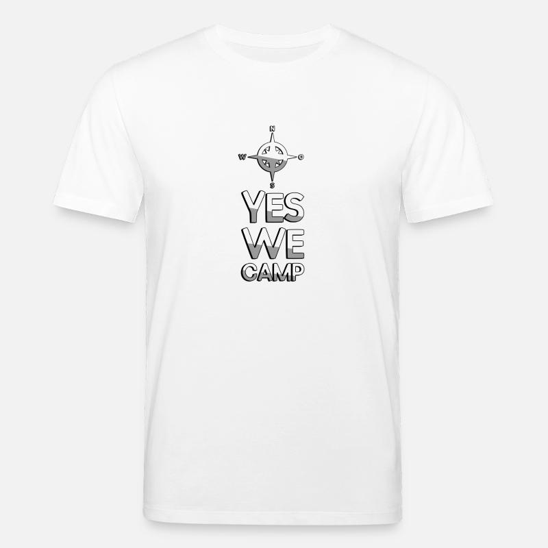 YES WE CAMP + Kompass - Camping - Stanley/Stella Unisex Bio-T-Shirt CREATOR  - Weiß