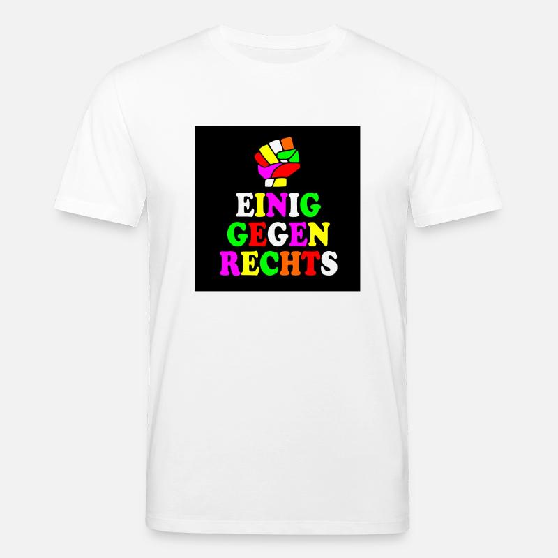 Einig gegen rechts - Stanley/Stella Unisex Bio-T-Shirt CREATOR  - Weiß