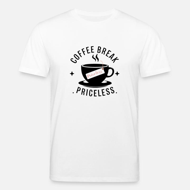 Kaffeepause - unbezahlbar - Stanley/Stella Unisex Bio-T-Shirt CREATOR  - Weiß