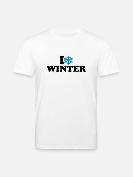 I love winter - Stanley/Stella CREATOR Unisex Organic T-Shirt - white