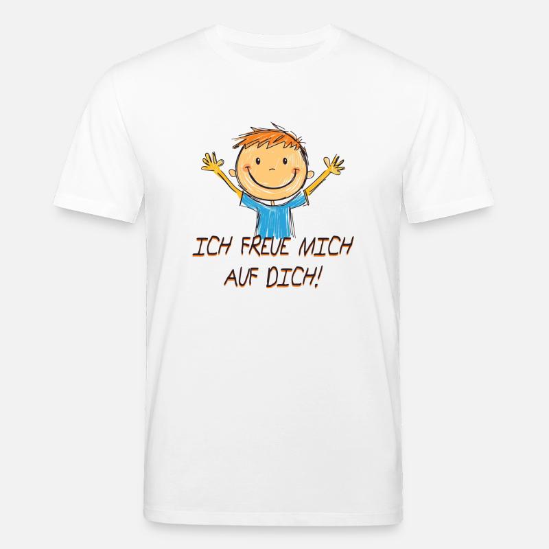 Jeg glæder mig til at se dig - Stanley/Stella CREATOR økologisk unisex-T-shirt - hvid