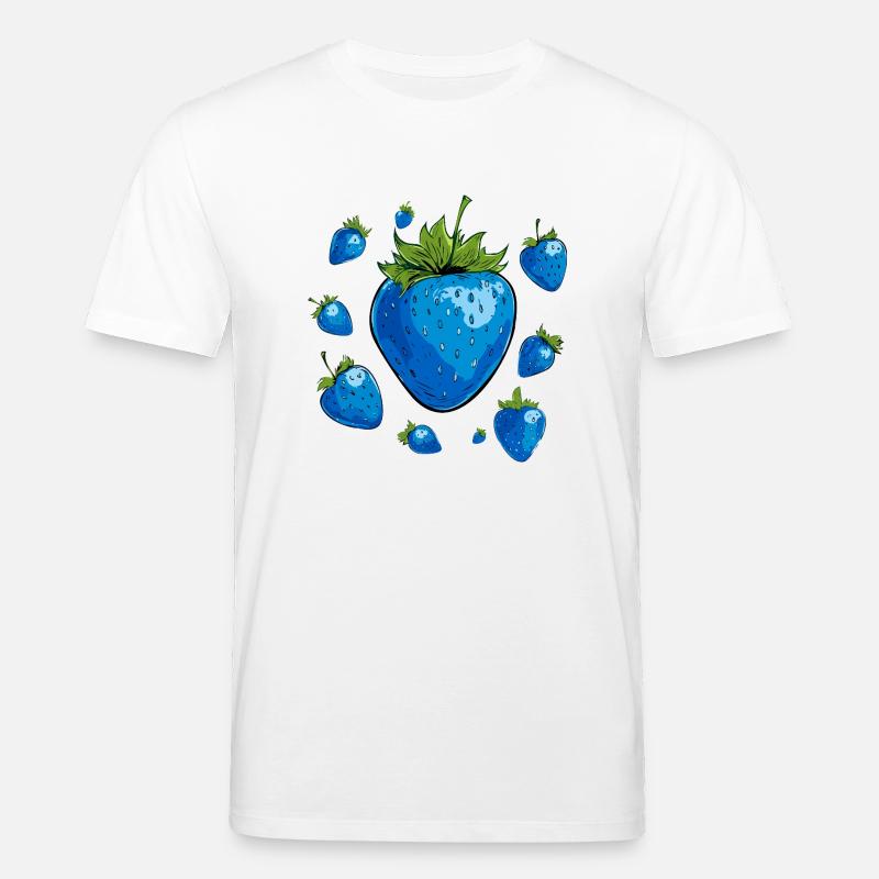 blaue erdbeeren,erdbeere,blaue erdbeere,illu - Stanley/Stella Unisex Bio-T-Shirt CREATOR  - Weiß