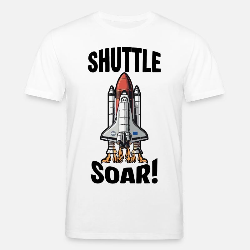 Navette Spatiale Décollage Shuttle Soar - T-shirt bio CREATOR Stanley/Stella Unisexe - blanc