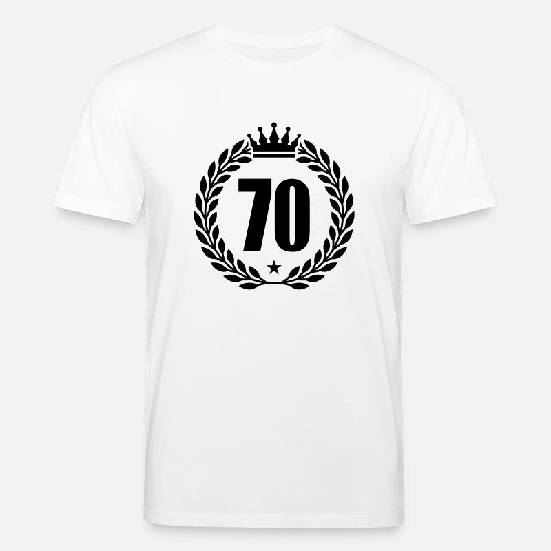 70 kranz krone - Stanley/Stella Unisex Bio-T-Shirt CREATOR  - Weiß