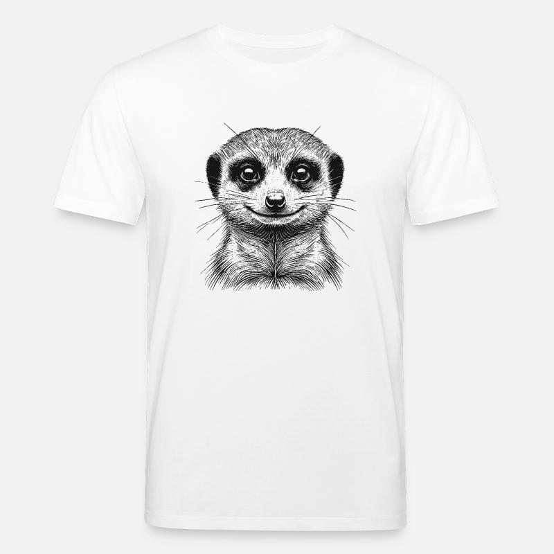 Erdmännchen - Stanley/Stella Unisex Bio-T-Shirt CREATOR  - Weiß