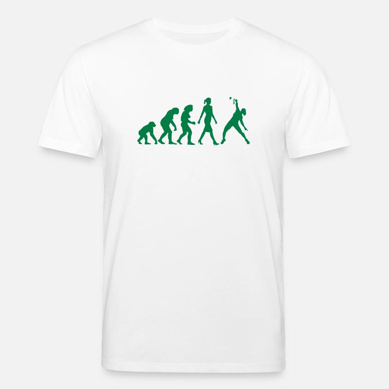 evolution_badminton_spielerin_b_1c - Stanley/Stella Unisex Bio-T-Shirt CREATOR  - Weiß