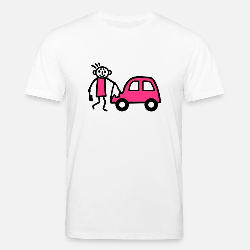 Strichmännchen Autowäsche - V2 - Stanley/Stella Unisex Bio-T-Shirt CREATOR  - Weiß