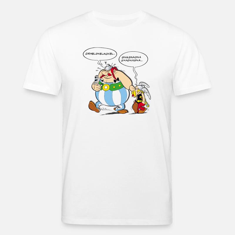 Asterix & Obelix speach bubbles - Stanley/Stella CREATOR økologisk unisex-T-shirt - hvid