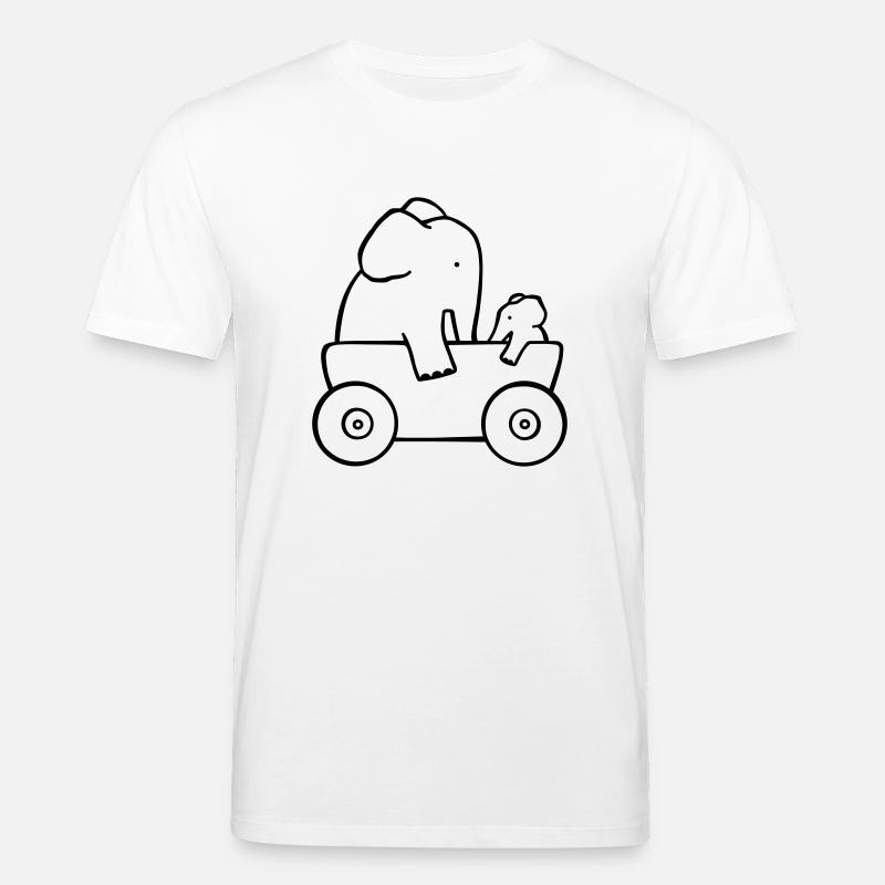 2 Elefanten - Stanley/Stella Unisex Bio-T-Shirt CREATOR  - Weiß