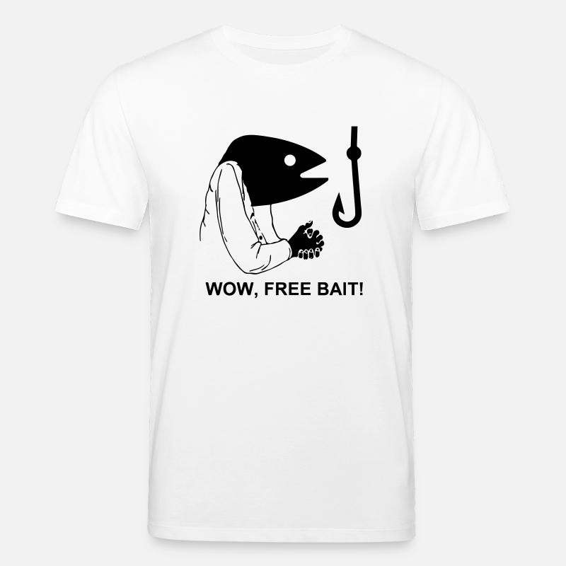 wow, free bait - Stanley/Stella Unisex Bio-T-Shirt CREATOR  - Weiß