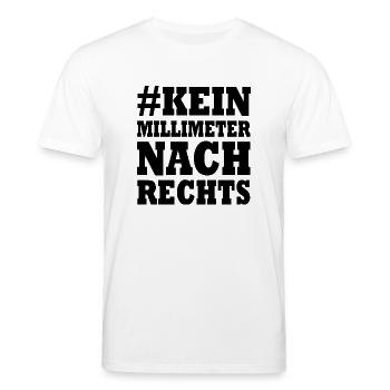 kein millimeter nach rechts - Stanley/Stella Unisex Bio-T-Shirt CREATOR  - Weiß - Vorne - Alina (178cm) & Michal (187cm)