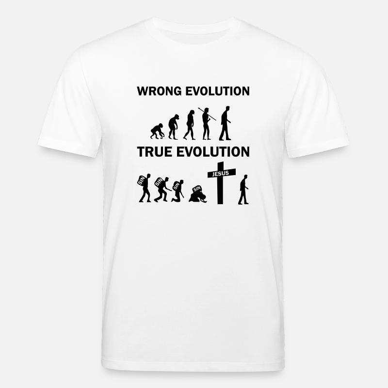 true evolution jesus - Stanley/Stella Unisex Bio-T-Shirt CREATOR  - Weiß