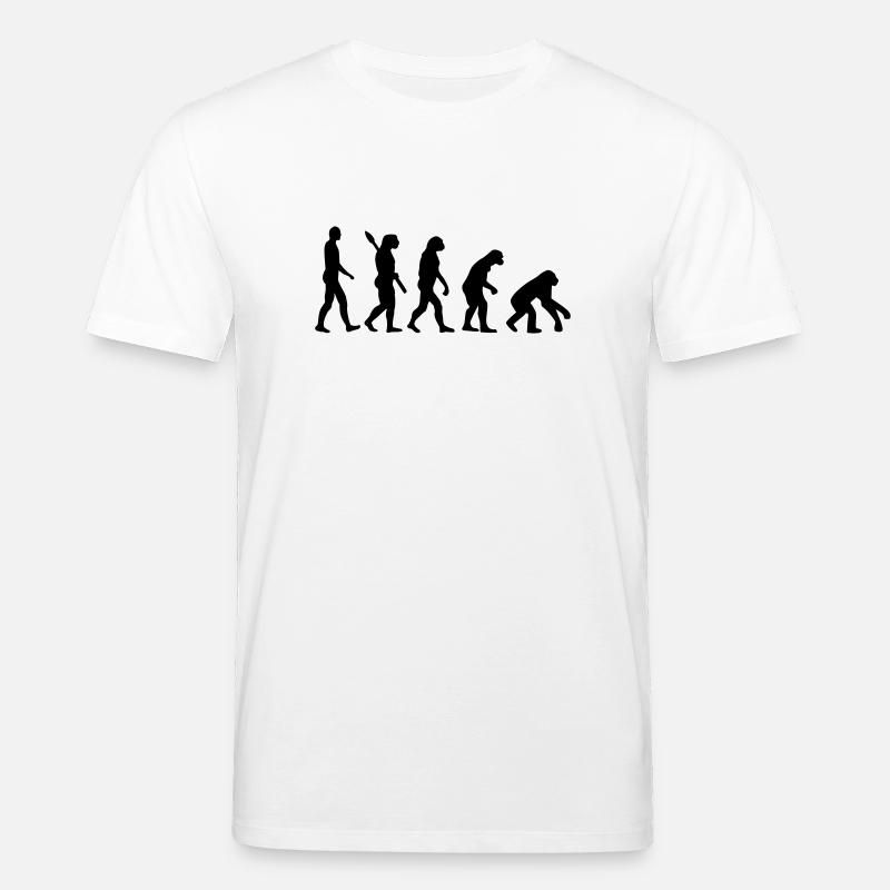 Evolution backwards - Stanley/Stella CREATOR Unisex Organic T-Shirt - white