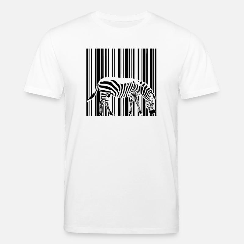 Barcode Zebra - Stanley/Stella CREATOR Unisex Organic T-Shirt - white