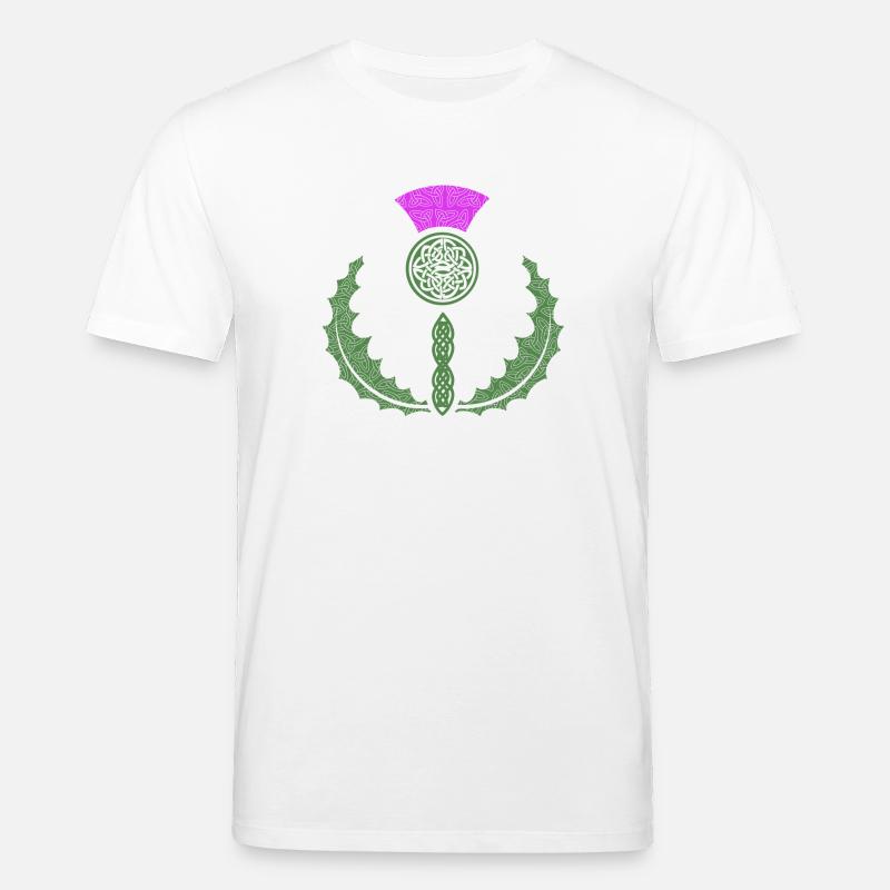 Celtic Knotwork Thistle - Stanley/Stella CREATOR Unisex Organic T-Shirt - white