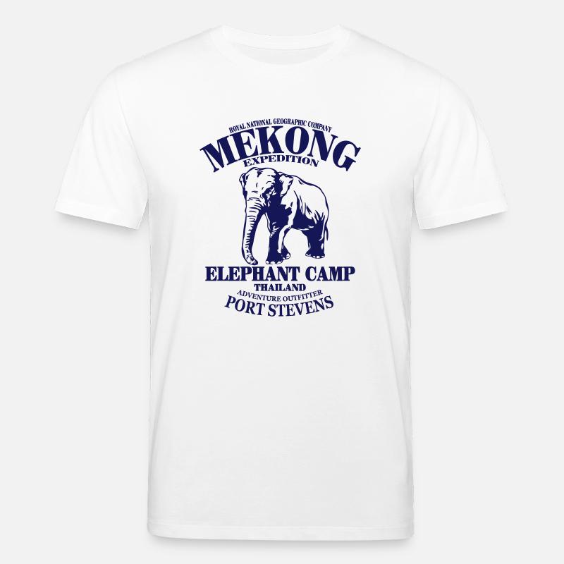 Elefant - Elephant - Mekong - Stanley/Stella Unisex Bio-T-Shirt CREATOR  - Weiß