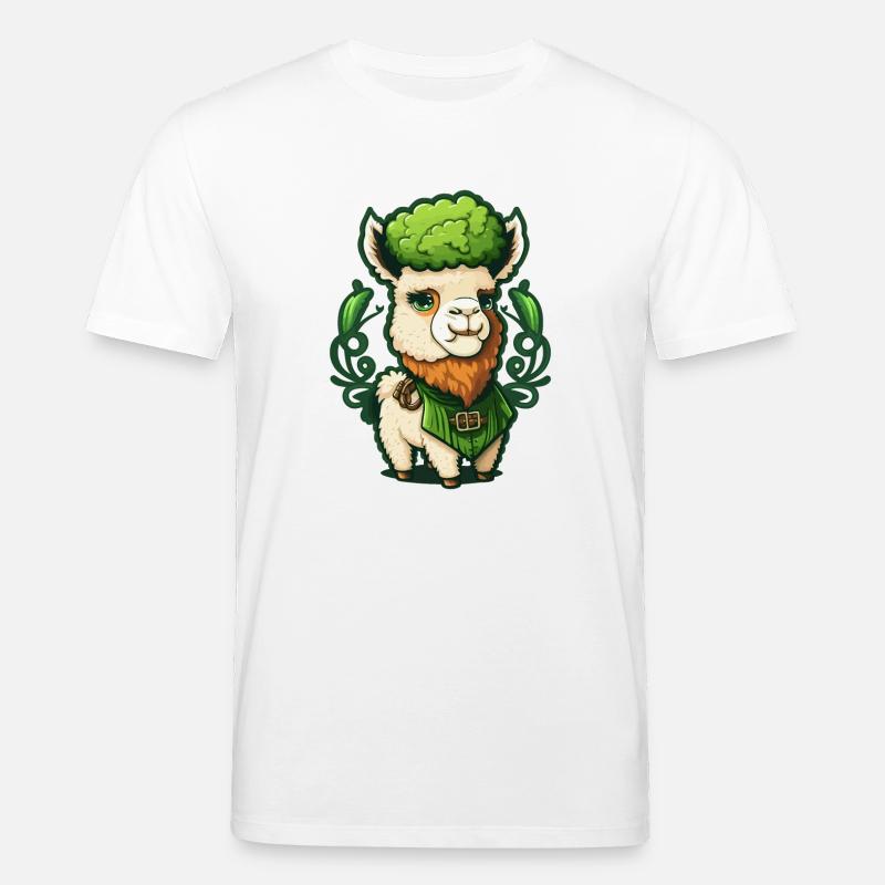 Süsses St Patricks Day Lama - Stanley/Stella Unisex Bio-T-Shirt CREATOR  - Weiß